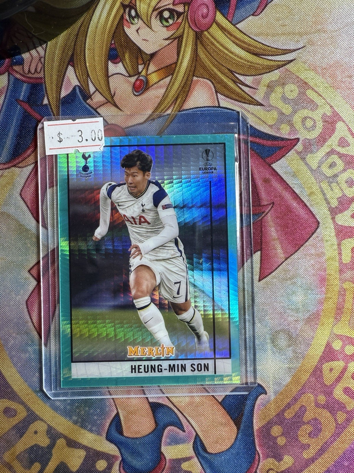 2020-21 Topps Merlin Chrome UEFA Heung-Min Son Aqua Prism Refractor #44 Hotspur