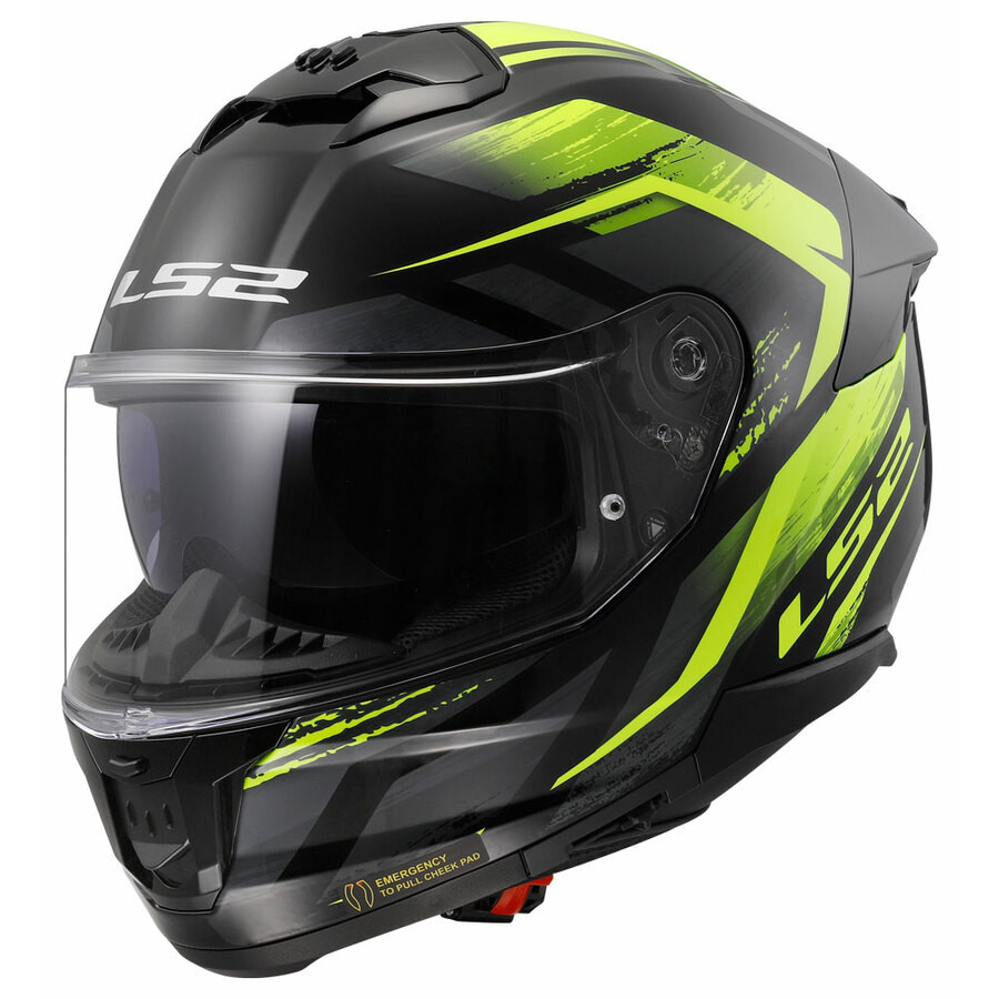 LS2 HELMETS Casco INT FF808 FURY 22-06 black/fluo XL