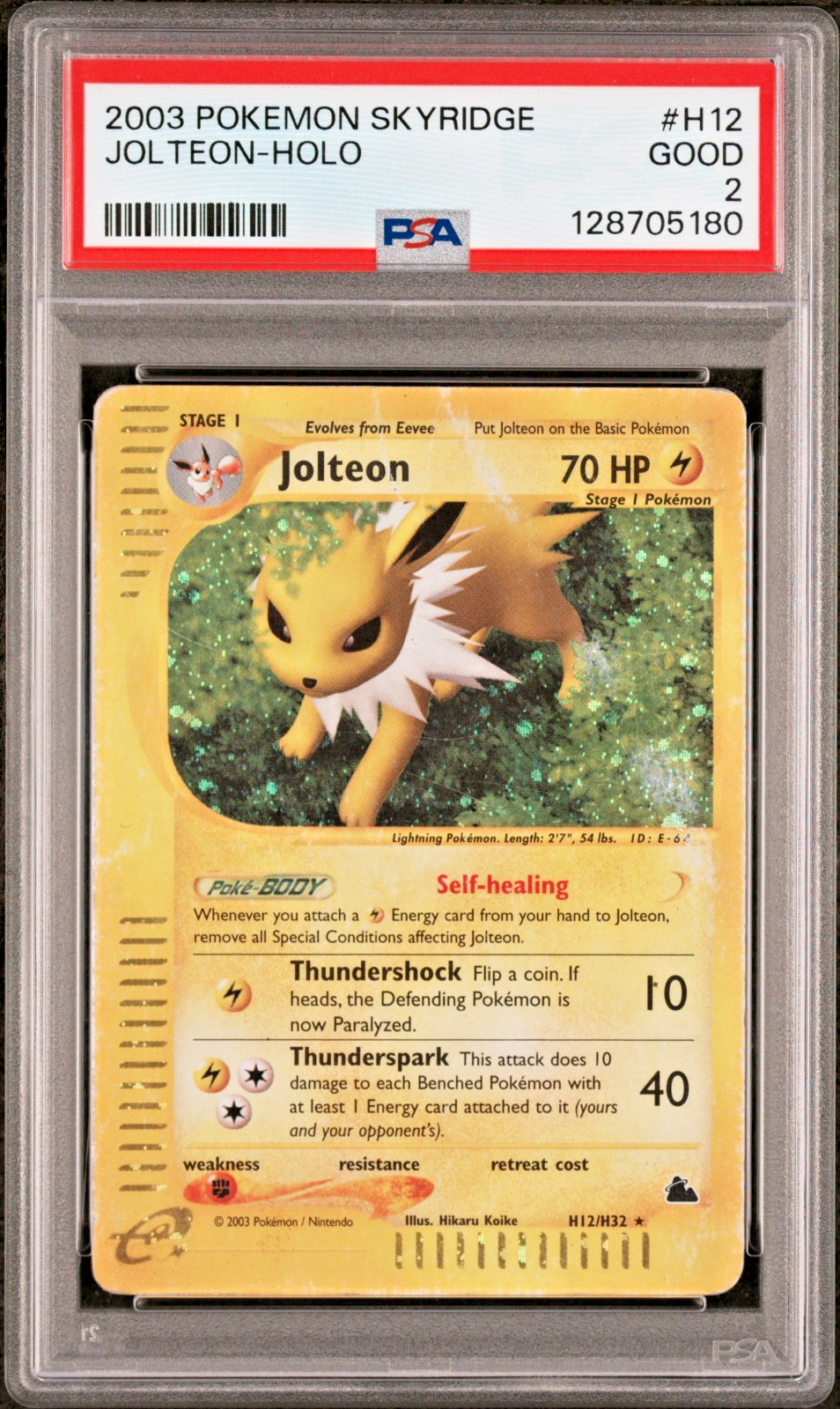 PSA 2 2003 Skyridge Jolteon Holo Foil H12/H32 WOTC E-Reader Series Pokemon