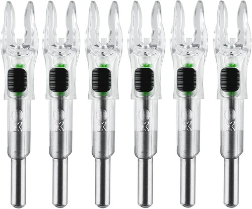 High-Visibility Arrow Nocks Set - Pack of 6 with H, S, GT Bushings for Precision - Picture 4 of 9