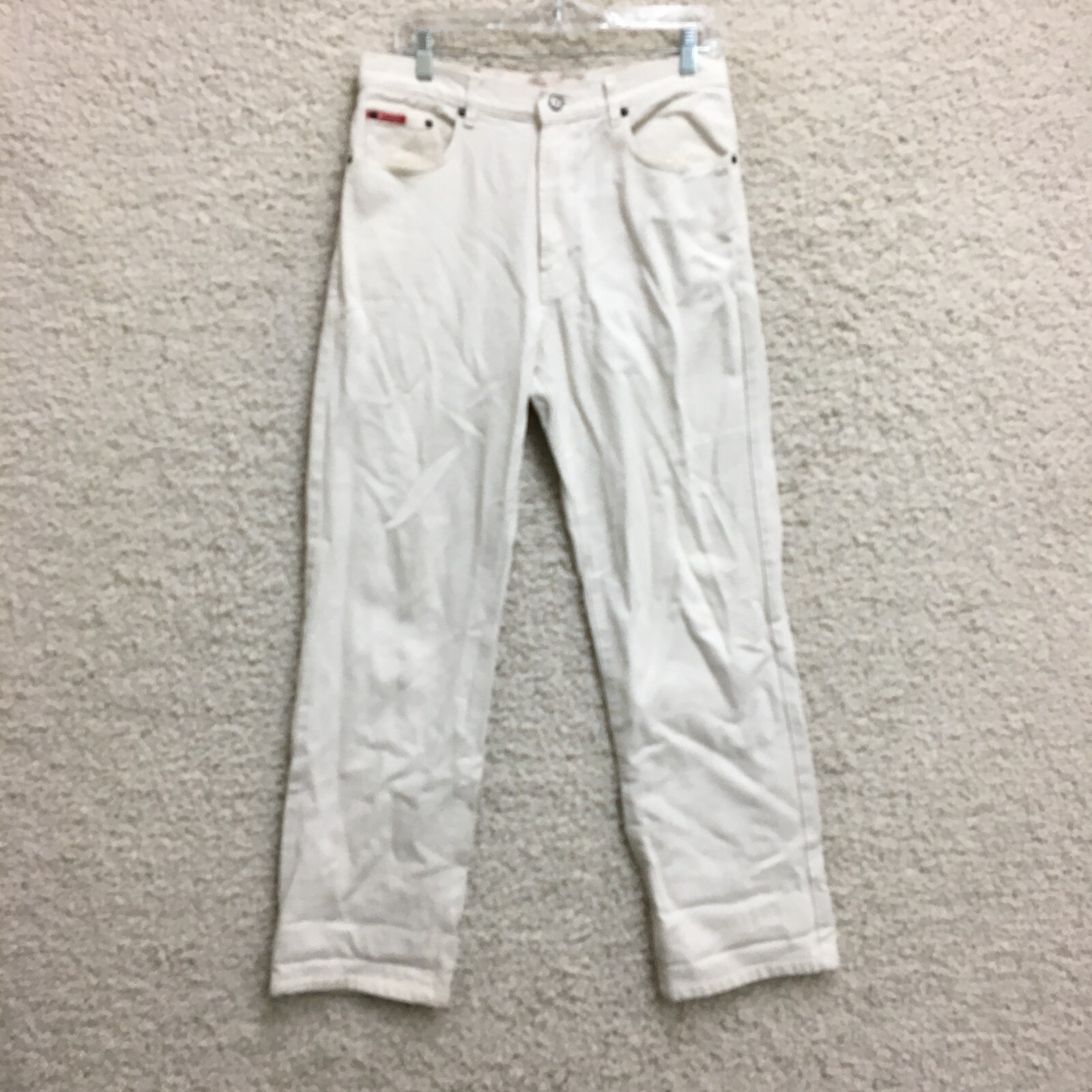 S White Denim Straight Leg Pockets Light Wash Casual