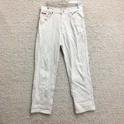 Lee Cooper Jeans 31x31 Mens White Denim Straight Leg Pockets Light Wash Casual