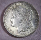 1921 Morgan Silver Dollar, Error , Die Crack
