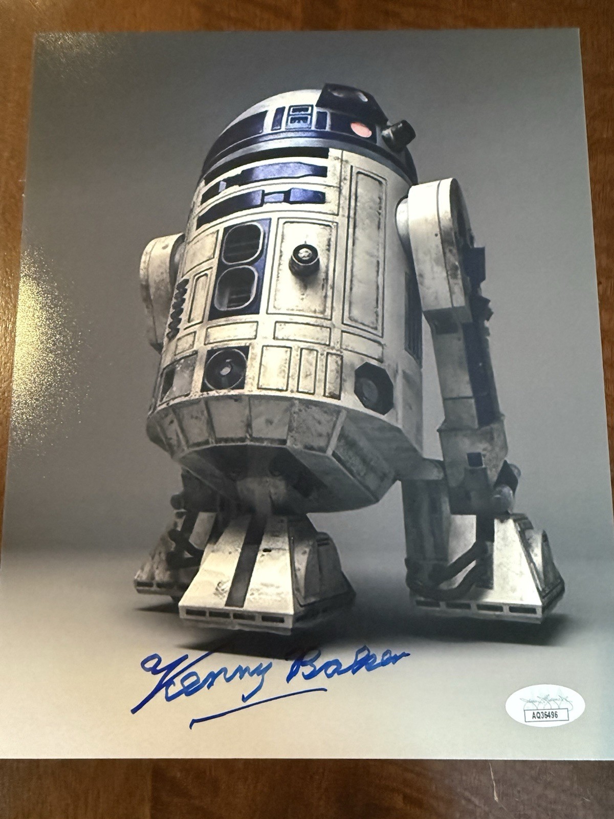 Kenny Baker Rare Hand Signed 8X10 R2D2 Autographed Star Wars RARE JSA COA WOW