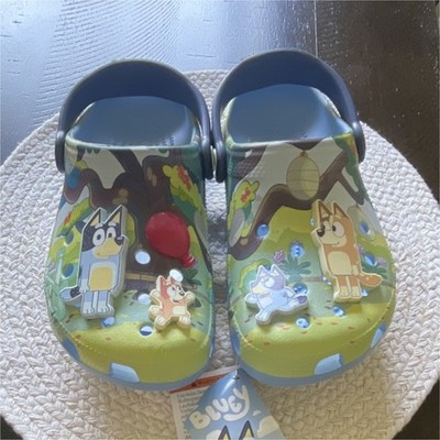 Crocs Bluey Classic Clog Unisex Kids J3 Slip-On Graphic Print Bluey Bingo
