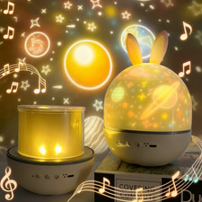 Star Projector Lamps Kids Toys Music Night Light 21 Lightings Rechargeable Gifts