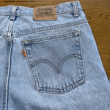 Vintage 2005 Levi  s Orange Tab Jeans Mens 32x31 Light Wash Straight Leg Crisp