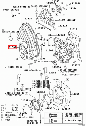 Genuine LandCruiser LJ77 LJ73 LJ72 LJ71 LJ70 2L T 2L 3L Timing Chain Belt Cover - Picture 8 of 20
