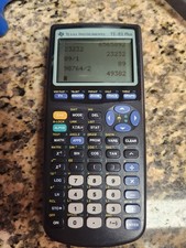Texas Instruments TI-83 Plus Graphing Calculator With Cover Black TESTED WORKS