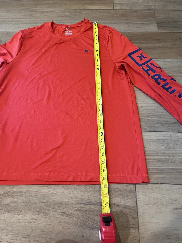Camisa Hurley Manga Larga Absorbente de Humedad Gráfico Protección contra Erupciones Para Hombres L Roja Foto 3 de 4