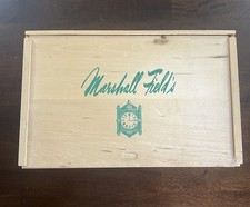 Vintage Marshall Field's Department Store Wood Sliding Lid Box Field Fields