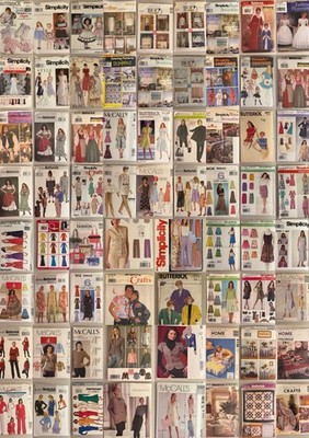 68 VTG Sewing Patterns Bulk LOT UNCUT Costume Reenactment Vogue Quilt Home Decor