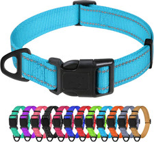 Small Dog Collar, Adjustable Reflective Nylon Pet Collar with Quick Release Buck