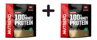 2 x Nutrend 100% Whey Protein, Chocolate Brownies - 800g (43,72 EUR/kg)