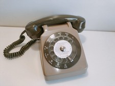 TELEPHONE FIXE A CADRAN  VINTAGE BI-TON SOCOTEL S.63 AVEC ECOUTEUR 1971