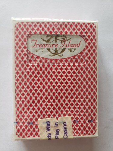 LAS VEGAS Treasure Island Casino Deck Playing Cards Red, Casino Played RESEALED