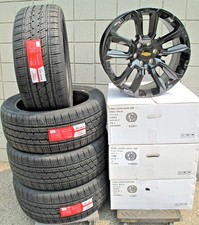 22 New Chevrolet Silverado Factory Style Gloss Black Wheels Cv68 Tires 2854522