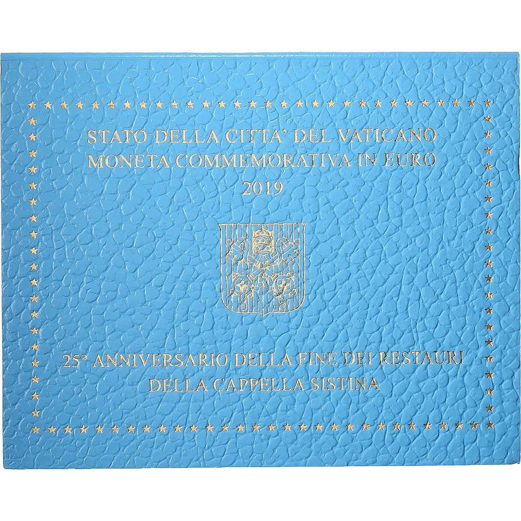 Vatican, 2 Euro, Restauration de la chapelle Sixtine, 25e anniversaire, BU, 2019