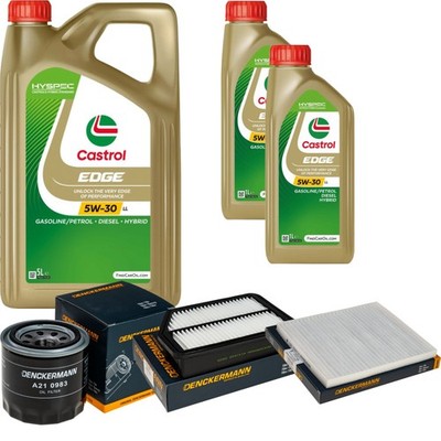 Inspektionspaket Castrol EDGE Titanium 5W-30 LL 7L für Hyundai i40 CW 1.6 GDi