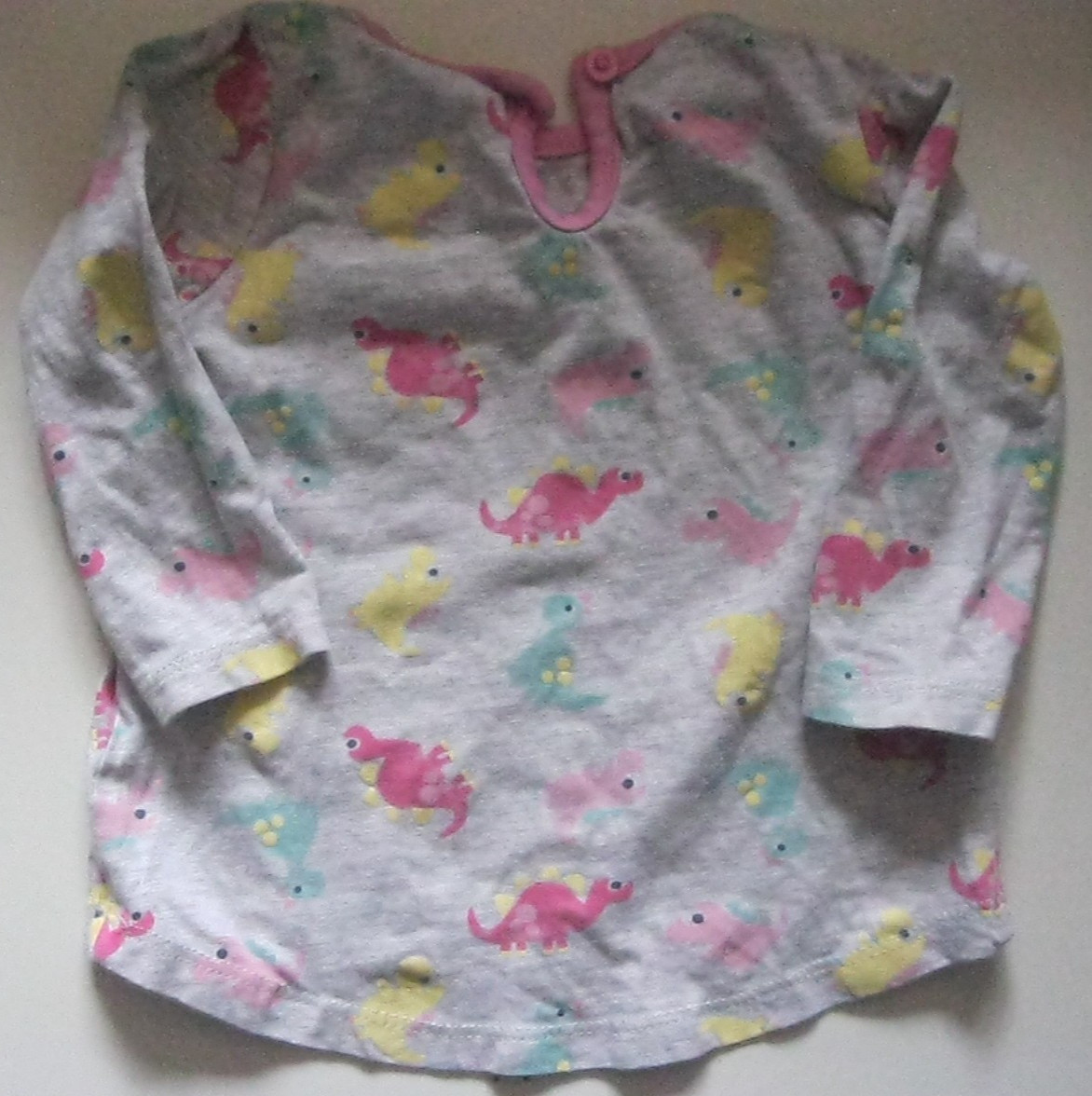 2 x  Baby M&Co White / Grey Long Sleeved Tops. 3 - 6 months. image 10