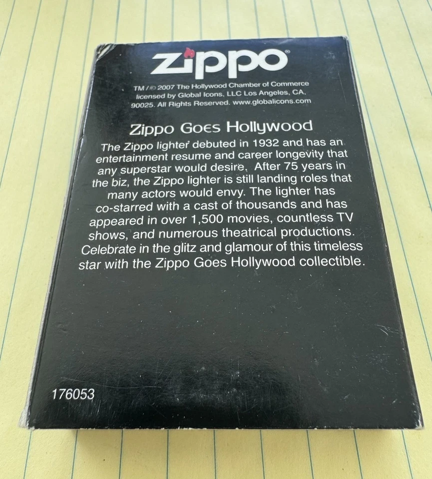 Encendedor Zippo vintage colección ELECCIÓN: Hollywood, alto pulido, raro, como nuevo Foto 3 de 4