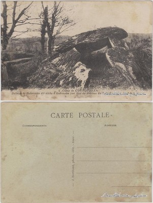 Augan Camp de Coëtquidan - Dolmen de Roherman, dit niche à Gabineau 1916
