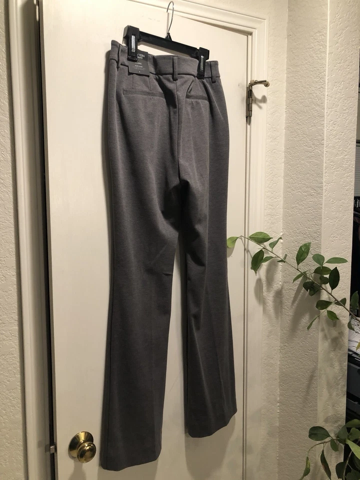 NWT Simply Vera Women’s Flared Gray Stretch Pants Size 6 - Image 2 of 4