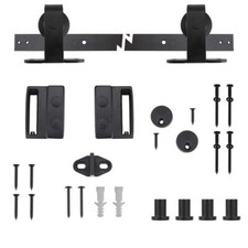 EVERBILT 72 in. Dark Oil-Rubbed Top Mount Sliding Barn Door Track  Hardware Kit