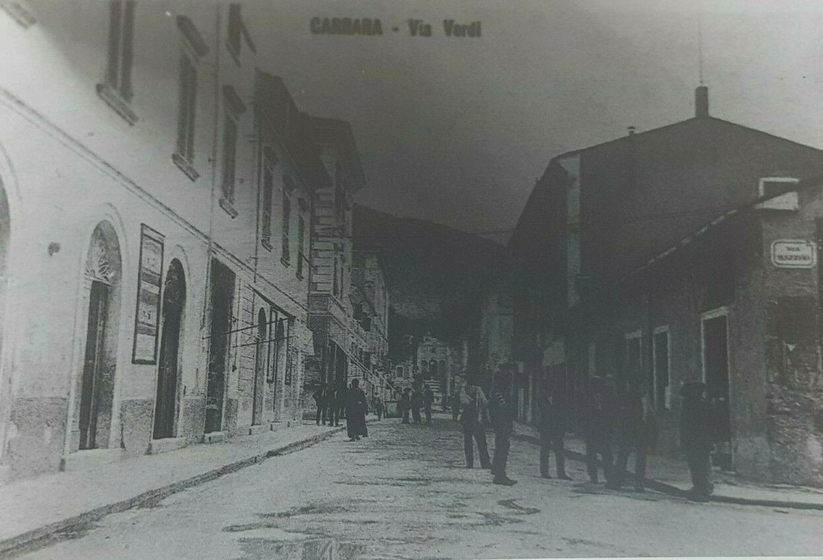Vintage Photograph FOTO della Città di CARRARA 900 Bianco e Nero