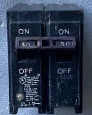 Trip & Light LB250 50-Amp 2-Pole Double Pole Circuit Breaker 50A 2P LB250SD