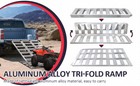 Aluminum Tri-Fold Ramp Heavy-Duty Truck Bed Atv Motorcycle Bike Loading Ramp