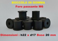 Boccola in Gomma Antivibrazione supporto distanziale in gomma 22x17 mm foro M6