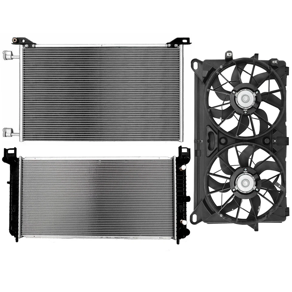 AC Condenser Radiator Cooling Fan Kit For 2007 2008 2009-2014 GMC Yukon XL 1500 - Image 2 of 4