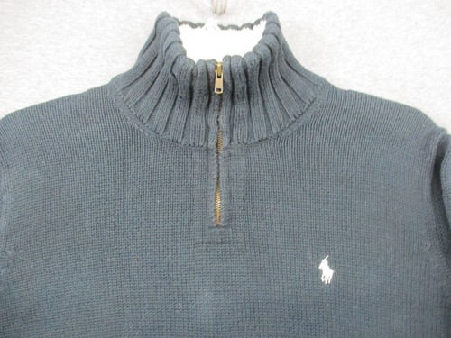 Polo Ralph Lauren Boys Sweater Medium Turtleneck Black Pony - Picture 2 of 11
