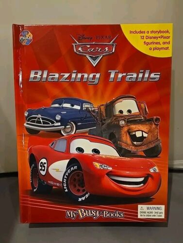 2009 Disney Cars My Busy Books Blazing Trails StoryBook. 12 Figures & A Playmat!