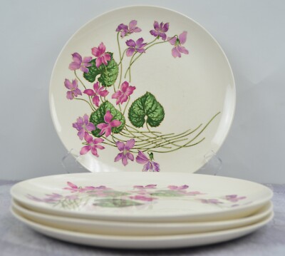 Ovington's ''Fifth Avenue'' Sweet Violets 10'' Dinner Plate Set of Four
