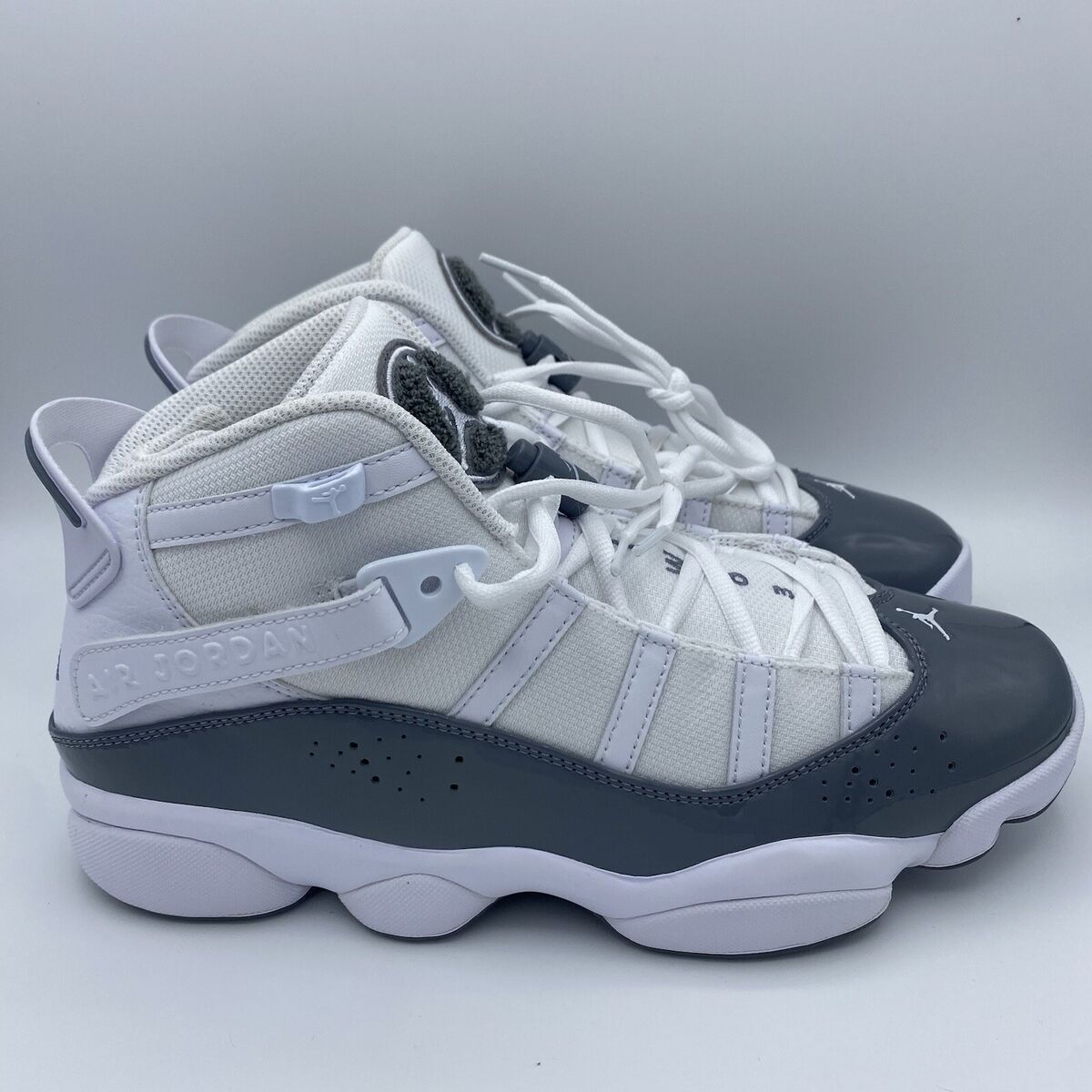 Nike Air Jordan 6 Rings Cool Grey White Patent Leather Nike Air Jordan 6 Rings Cool Grey White Patent Leather