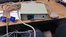 DATA TRANSFER SWITCH A/B 25 PIN PARALLEL w/ Serial Parallel Cable and Lights