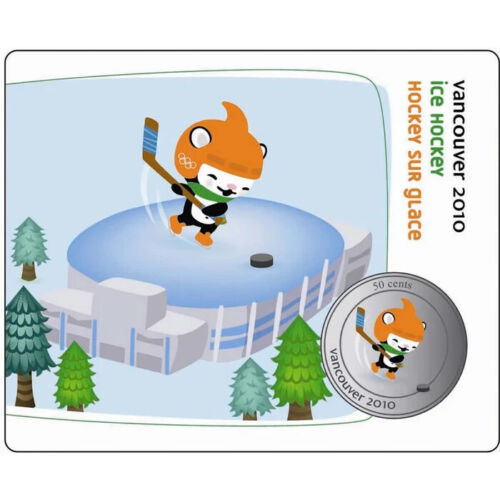 Carte de mascotte olympique Canada 2010 - 50c MRC - Hockey sur glace Miga !! - Photo 1 sur 1