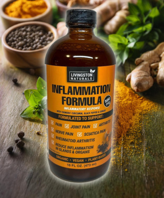 Organic Inflammation Formula by  Livingston Naturals, Natural Herbal Labs 16 oz