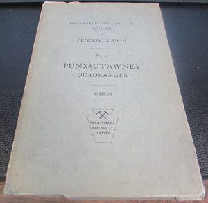 1926 TOPOGRAPHIC ATLAS OF PENNSYLVANIA - NO. 65  - PUNXSUTAWNEY  FOLIO - 3 MAPS