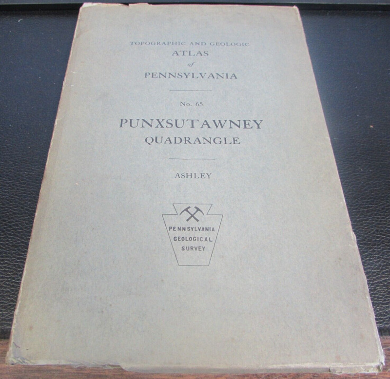 1926 TOPOGRAPHIC ATLAS OF PENNSYLVANIA - NO. 65  - PUNXSUTAWNEY  FOLIO - 3 MAPS