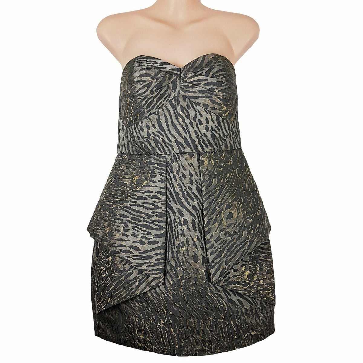 strapless open back dress Tapered Back Peplum Mini Dress – Simone Rocha main image 0