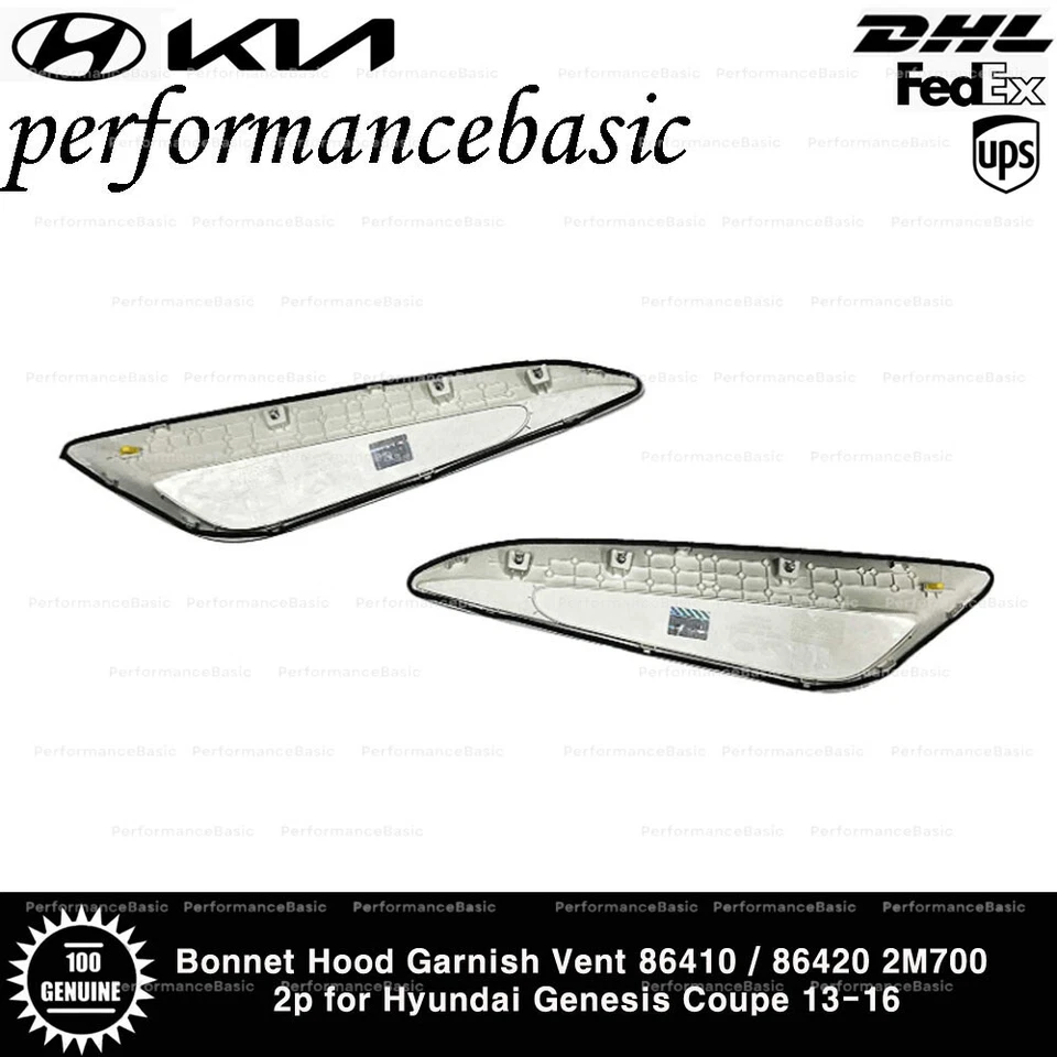 Ventilación de adorno del capó 86410 / 86420 2M700 2p para Hyundai Genesis Coupe 13-16 Foto 3 de 4