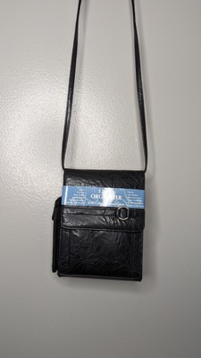 Kmart Black Faux Leather Crossbody Women's Purse With Card Holder