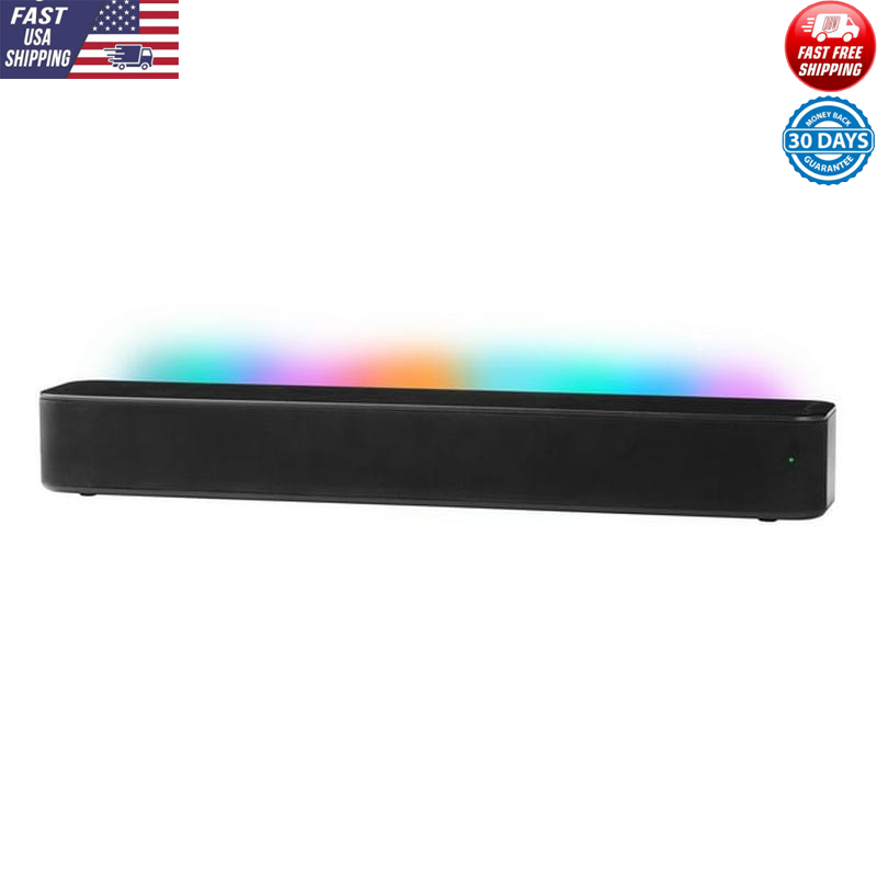 LED Soundbar 120W Bluetooth Audio 2 Speakers Multi-color Lights Optical AUX USB-image