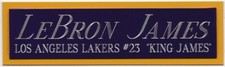 LEBRON JAMES LA LAKERS NAMEPLATE FOR AUTOGRAPHED Signed JERSEY-BASKETBALL-PHOTO