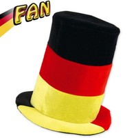 Fan Zylinder PlüSch Schwarz-Rot-Gold Deutschland Fan Wm Em Hut FußBall 123812913