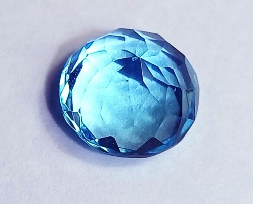 Round Cut Blue Aquamarine 8.55 Ct Certified Loose Gemstone With Free Gift - Picture 7 of 8