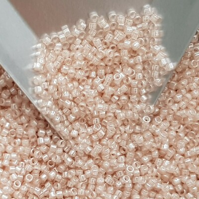 11/0 TA-1033 Lt Rosaline White-lined 5g/10g Aiko Cylinder Toho Seed Beads